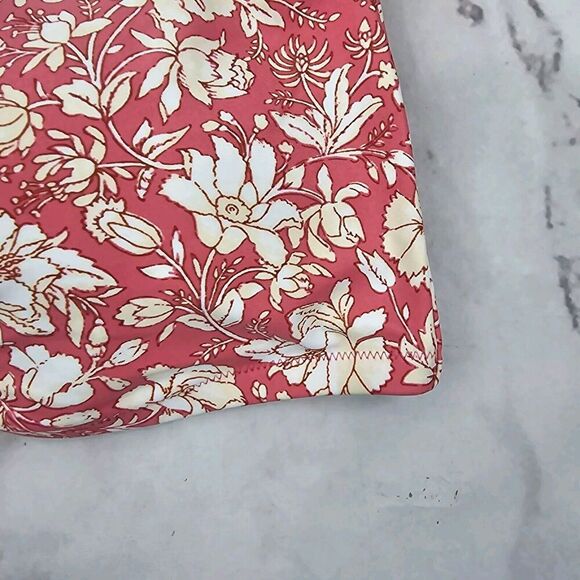 J Crew Swim Top 2X Pink Floral Bandeau Bikini Tie Back String Ring Halter BH555 - Picture 3 of 10